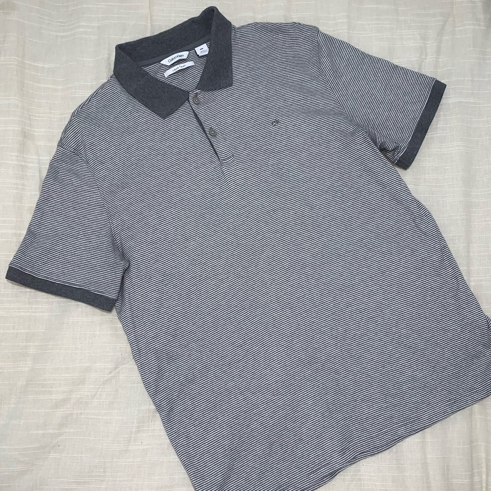 Calvin Klein grey polo shirt size M for men - Picture 1 of 2